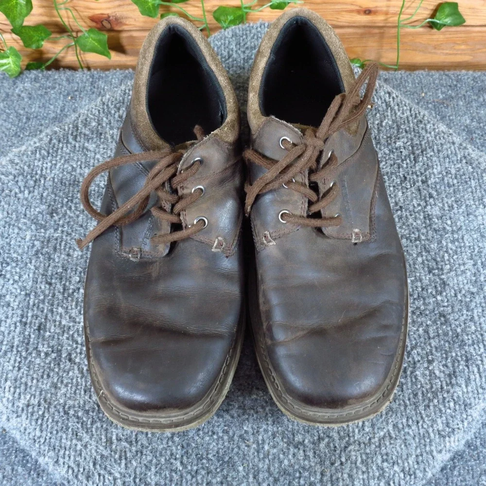 Merrell Black‎ Slate Mens Casual Oxford Shoes Size 8 Everyday Wear Brown Leather